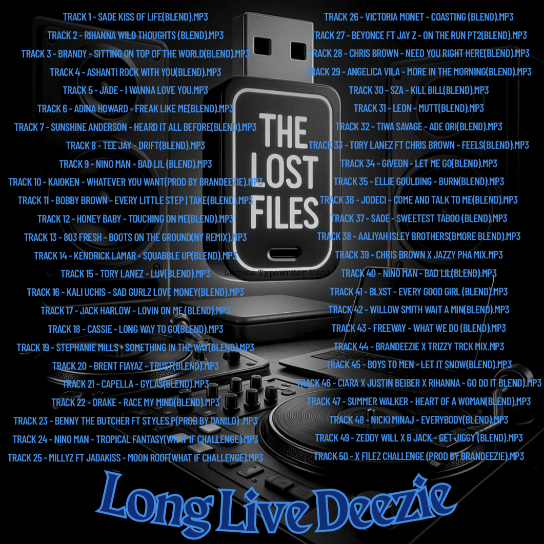 Exclusive Brandeezie USB | The lost Files (Digital Download available after purchase)